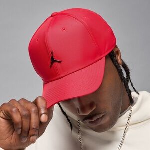 Air Jordan Classic 99 Metal Jumpman Hat Strapback Cap Red Men Size M/L